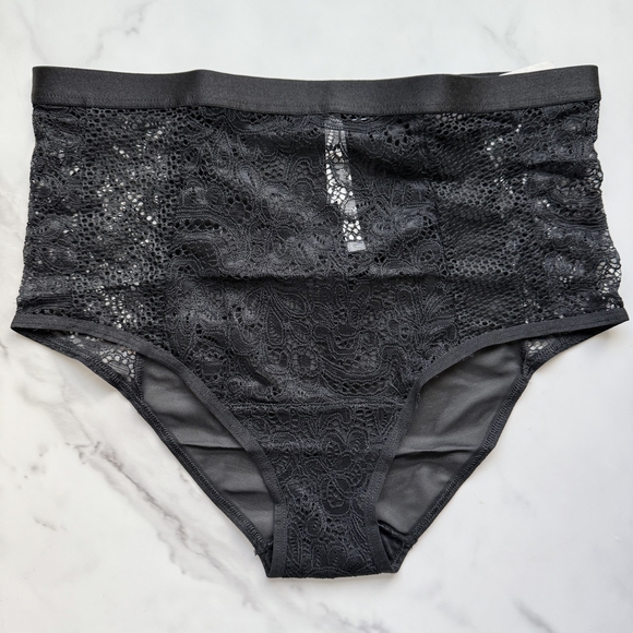 Soma Other - NWT SOMA MIXED MEDIA HIGH-WAIST BRIEF PANTY IN BLACK SIZE S/M/L/XL